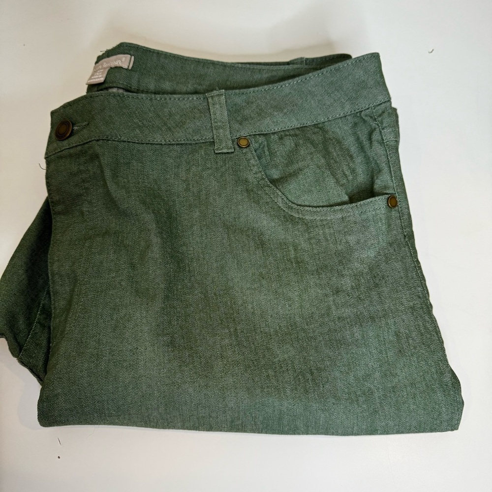 Woman Within Green Jeans natural fit